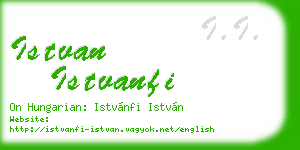 istvan istvanfi business card